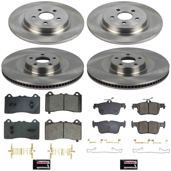 OE Stock Replacement Low-Dust Ceramic Brake Pad and Rotor Kit