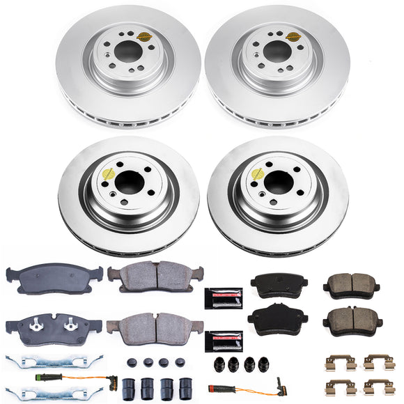 PowerStop Genuine Geomet Coated Rotor and Carbon-Fiber Ceramic Brake Pad Kit