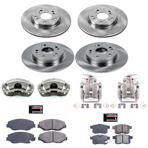 PowerStop OE Stock Replacement Low-Dust Ceramic Brake Pad, Rotor and Caliper Kit