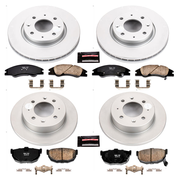 PowerStop Genuine Geomet Coated Rotor and Low-Dust Ceramic Brake Pad Kit