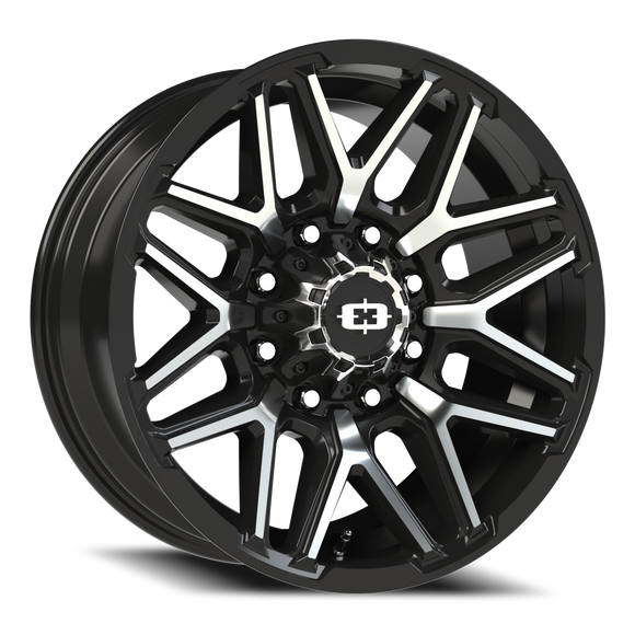 20X9 Vision 305 Rekluse Gloss Black Machined Face 8x165.1 8x6.5 ET-12 CB125.2