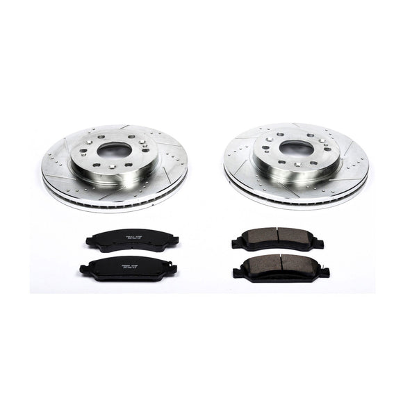 PowerStop Z23 Daily Driver Carbon-Fiber Ceramic Brake Pad and Drilled & Slotted