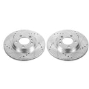 PowerStop Evolution Drilled Slotted Rotors Pair Front For Mini Cooper Countryman