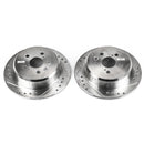 PowerStop Evolution Drilled Slotted Rotors Pair Rear For Toyota Celica