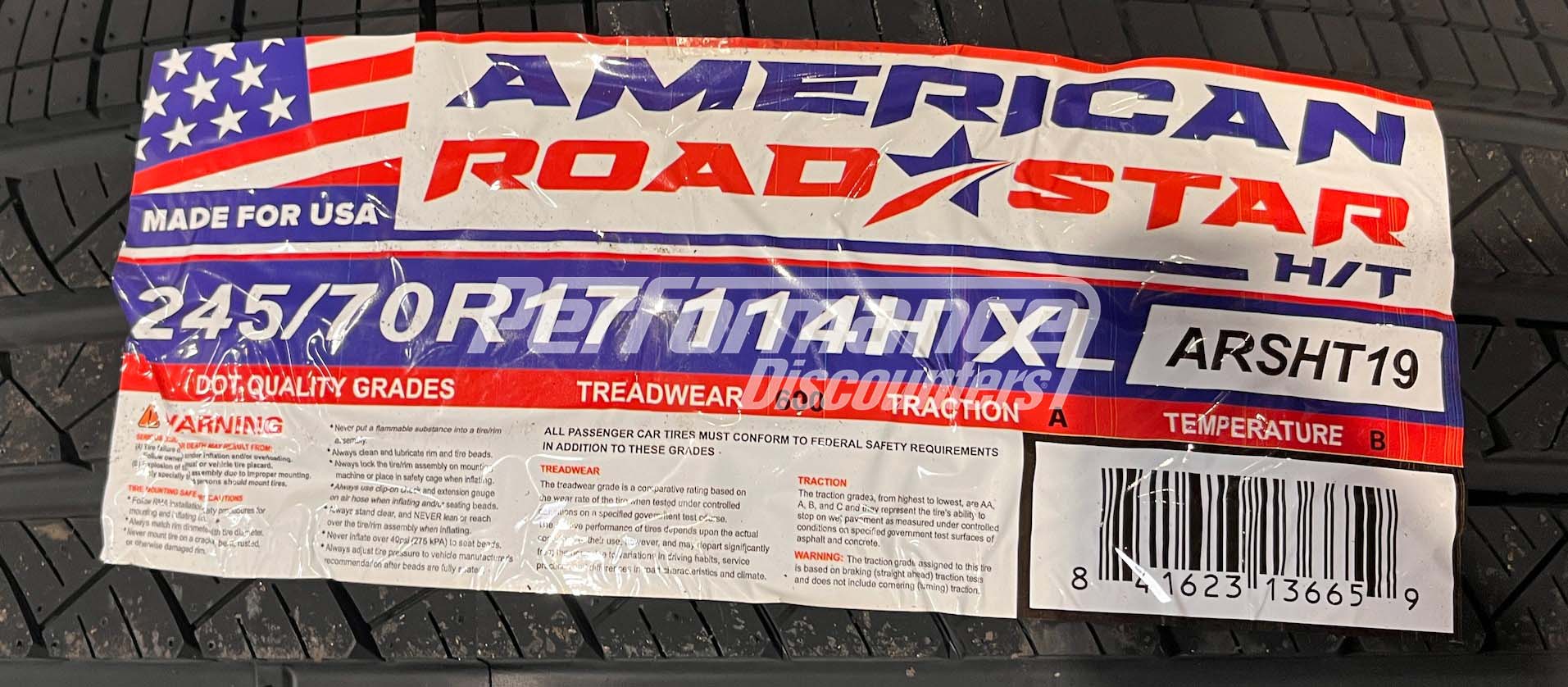 American Roadstar H/T Tire(s) 245/70R17 114H SL BSW 245 70 17 2457017