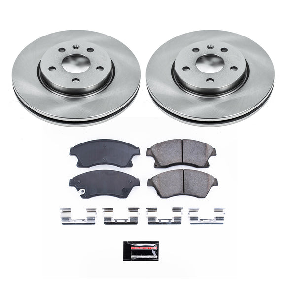 PowerStop OE Stock Replacement Low-Dust Ceramic Brake Pad and Rotor Kit