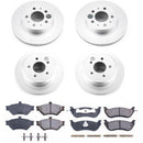 PowerStop Genuine Geomet Coated Rotor and Low-Dust Ceramic Brake Pad Kit