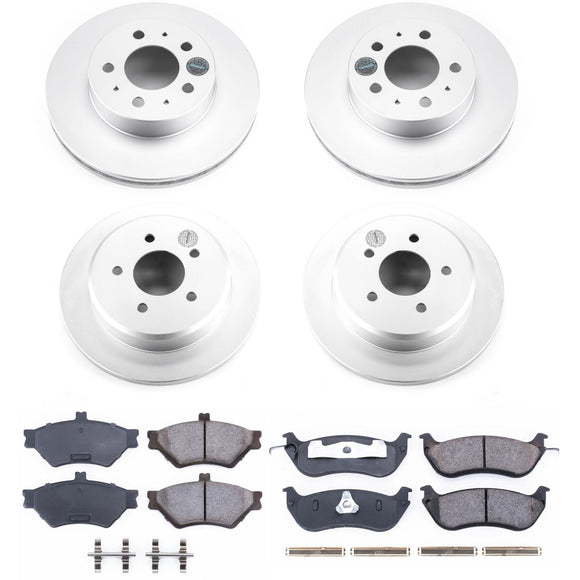 PowerStop Genuine Geomet Coated Rotor and Low-Dust Ceramic Brake Pad Kit