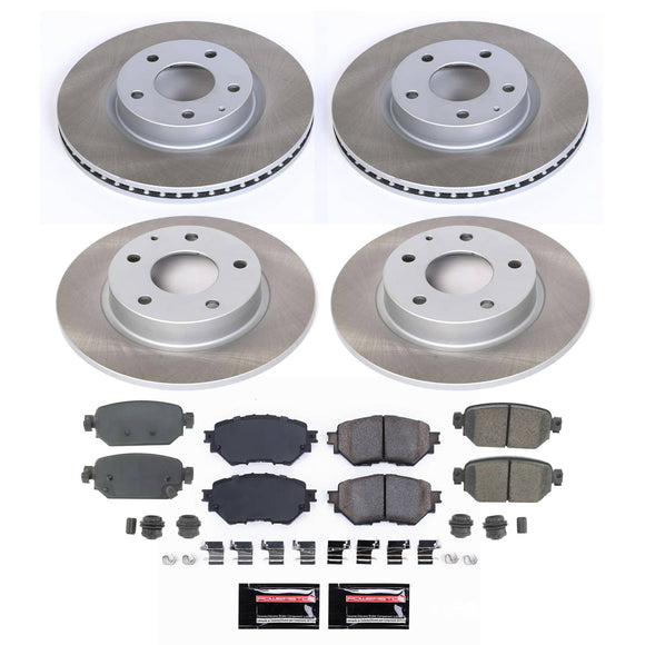 PowerStop Semi-Coated Rotor and Low-Dust Ceramic Brake Pad Kit