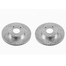 PowerStop Evolution Drilled Slotted Rotors Pair Front For Mazda 3
