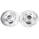 PowerStop Evolution Drilled Slotted Rotors Pair Rear For Honda CR-Z
