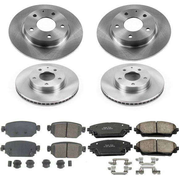 PowerStop OE Stock Replacement Low-Dust Ceramic Brake Pad and Rotor Kit