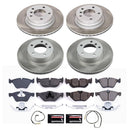 PowerStop Semi-Coated Rotor and Low-Dust Ceramic Brake Pad Kit
