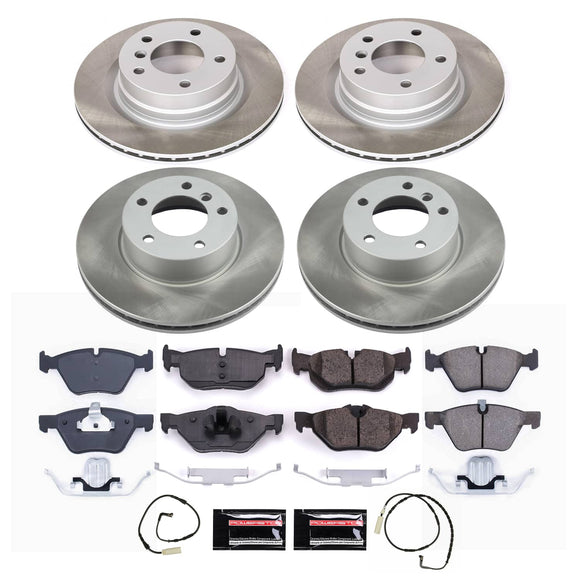 PowerStop Semi-Coated Rotor and Low-Dust Ceramic Brake Pad Kit