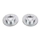 PowerStop Evolution Drilled Slotted Rotors Pair Front For Ford Bronco