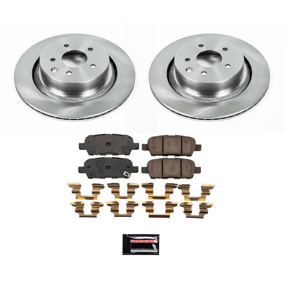 PowerStop OE Stock Replacement Low-Dust Ceramic Brake Pad and Rotor Kit