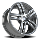 15X6.5 Vision 640 Nitrous Gunmetal Machined Wheel 5x114.3 5x4.5 ET38