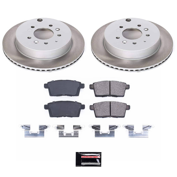 PowerStop Semi-Coated Rotor and Low-Dust Ceramic Brake Pad Kit