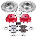 PowerStop Z26 Street Performance Ceramic Brake Pad, Drilled Slotted Rotor, and C