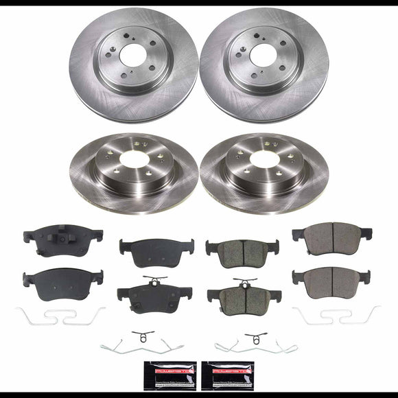 PowerStop OE Stock Replacement Low-Dust Ceramic Brake Pad and Rotor Kit