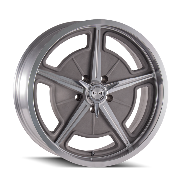 18X9.5 Ridler 605 Machined Wheel/Rim 5x114.3 ET0 605-8965GM