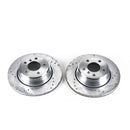 PowerStop Evolution Drilled And Slotted Rotors Pair Rear For BMW X5