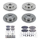 PowerStop OE Stock Replacement Low-Dust Ceramic Brake Pad and Rotor Kit