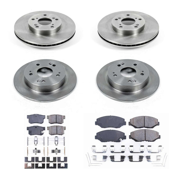 PowerStop OE Stock Replacement Low-Dust Ceramic Brake Pad and Rotor Kit