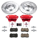 PowerStop Z23 Daily Driver Carbon-Fiber Ceramic Pads Drilled & Slotted Rotor & C