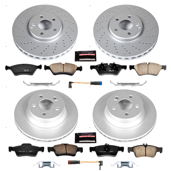 PowerStop Genuine Geomet Coated Rotor and Carbon-Fiber Ceramic Brake Pad Kit