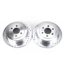 PowerStop Evolution Drilled Slotted Rotors Pair Rear For Dodge Dakota