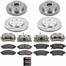 PowerStop OE Stock Replacement Low-Dust Ceramic Brake Pad, Rotor and Caliper Kit