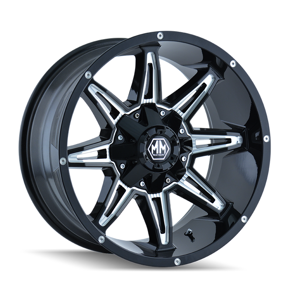 17x9 Mayhem Rampage Black-Milled Wheel/Rim 5x127 8090-7952M18