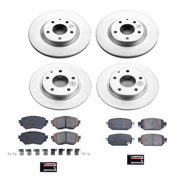PowerStop Genuine Geomet Coated Rotor and Low-Dust Ceramic Brake Pad Kit