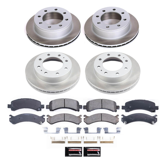 PowerStop Semi-Coated Rotor and Low-Dust Ceramic Brake Pad Kit