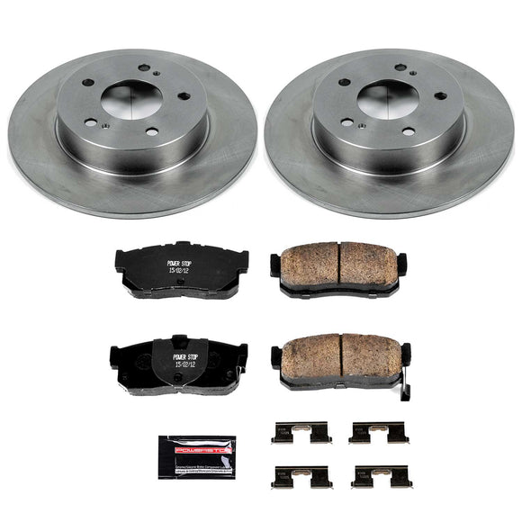 PowerStop OE Stock Replacement Low-Dust Ceramic Brake Pad and Rotor Kit