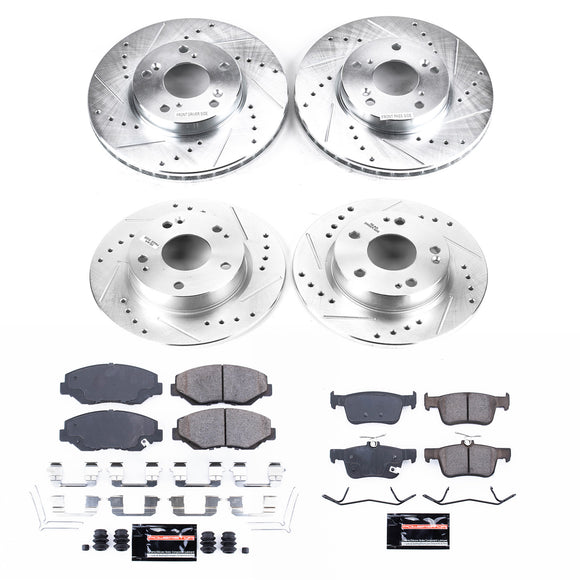 PowerStop Z23 Daily Driver Carbon-Fiber Ceramic Brake Pad and Drilled & Slotted