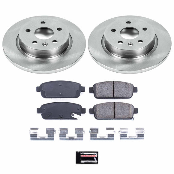 PowerStop OE Stock Replacement Low-Dust Ceramic Brake Pad and Rotor Kit