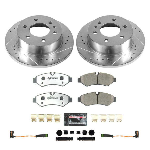 PowerStop Z36 Carbon-Fiber Ceramic Brake Pad with Drilled and Slotted Rotor Kit