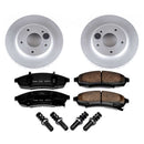 PowerStop Genuine Geomet Coated Rotor and Low-Dust Ceramic Brake Pad Kit