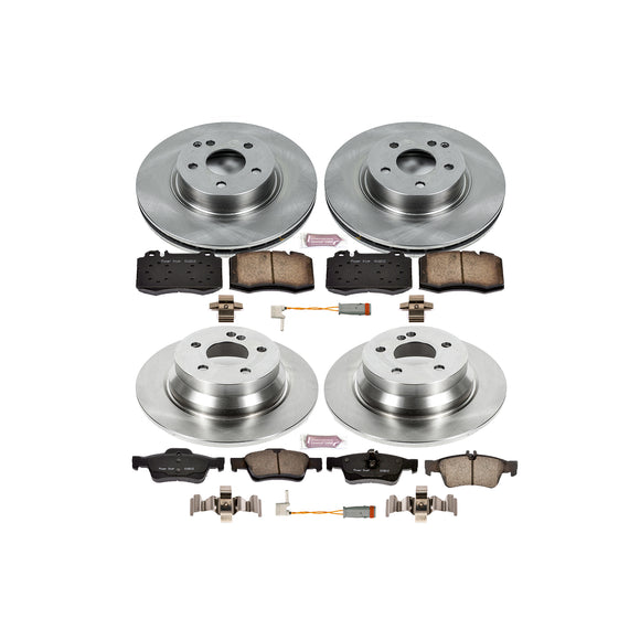 PowerStop OE Stock Replacement Low-Dust Ceramic Brake Pad and Rotor Kit