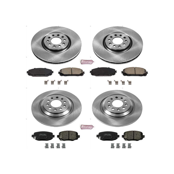 PowerStop OE Stock Replacement Low-Dust Ceramic Brake Pad and Rotor Kit
