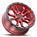 18x9 Vision 405 Korupt Gloss Red with Gloss Black Lip 5x150 ET12 CB110.2