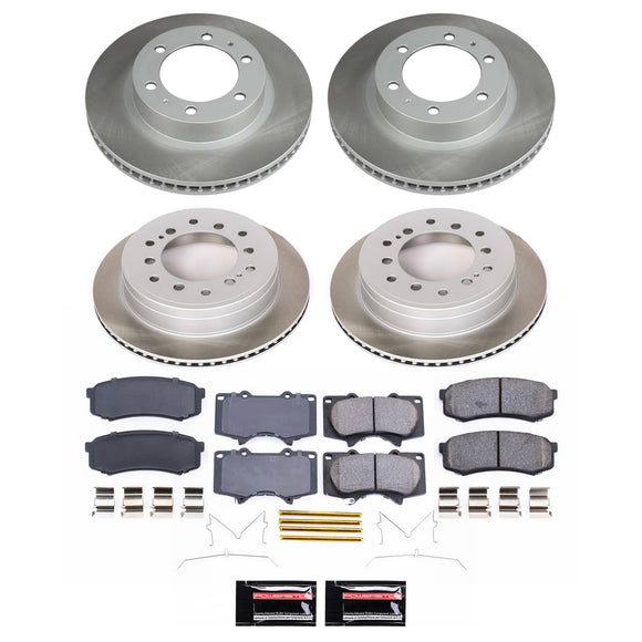 PowerStop Semi-Coated Rotor and Low-Dust Ceramic Brake Pad Kit