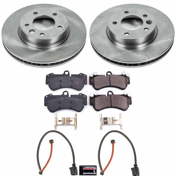 PowerStop OE Stock Replacement Low-Dust Ceramic Brake Pad and Rotor Kit