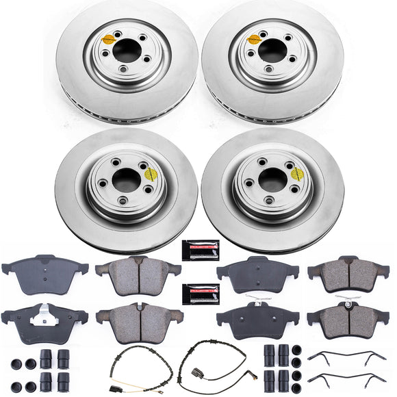 PowerStop Genuine Geomet Coated Rotor and Carbon-Fiber Ceramic Brake Pad Kit