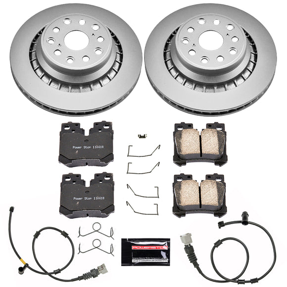 PowerStop Genuine Geomet Coated Rotor and Low-Dust Ceramic Brake Pad Kit