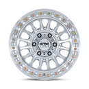 17x8.5 KMC KM552 IMS Gloss Silver With Machined Face 5x127 ET25 CB71.5 Wheel Rim