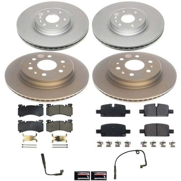PowerStop Genuine Geomet Coated Rotor and Low-Dust Ceramic Brake Pad Kit