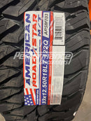 33x12.50R18 American Roadstar M/T 122Q BSW F 33 12.5 18 33125018